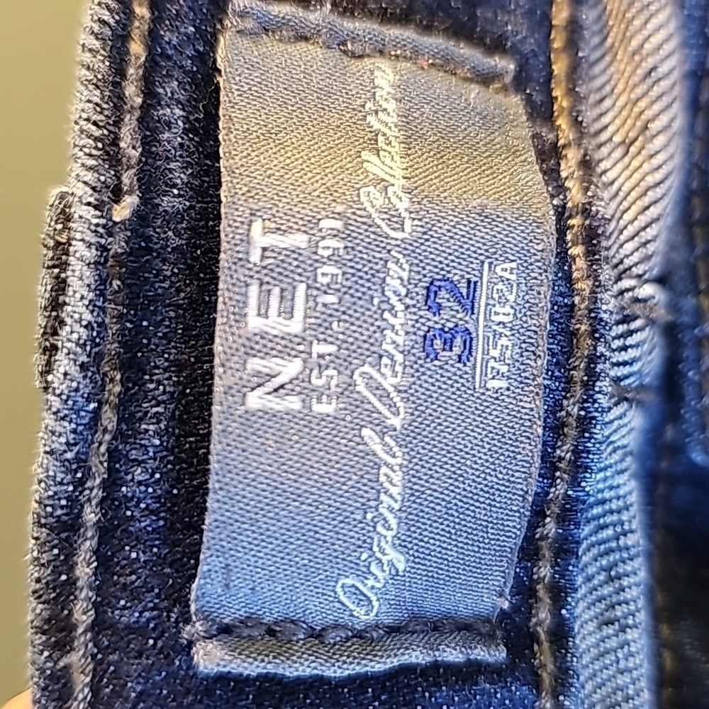 Net women's blue jeans, straight leg.‎  Size 32. Original denim collection. - Picture 4 of 4